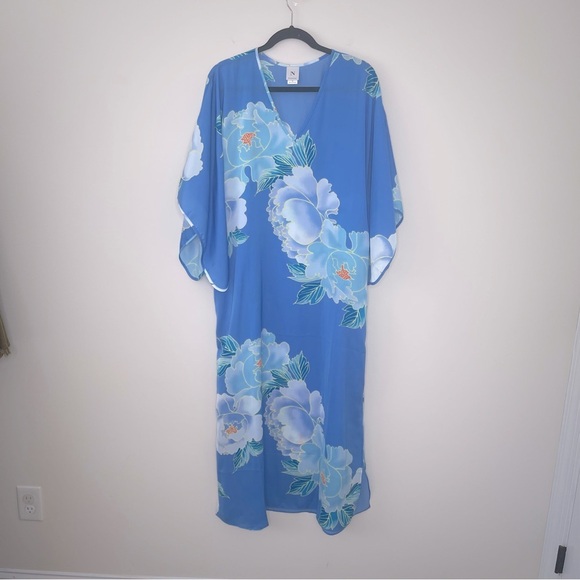 NATORI Women’s Sonomi Wedge Caftan Dress in Tropical Floral Print resort wear - Picture 11 of 11